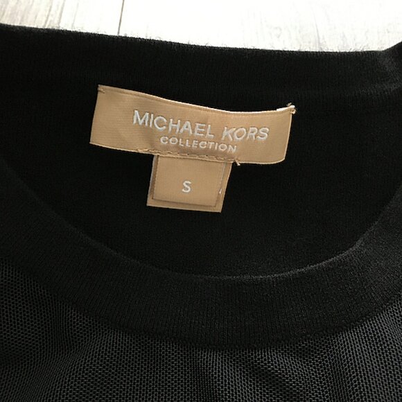 Michael Kors Collection Mesh Deep V-Neck Bodysuit Sz S - Picture 8 of 9